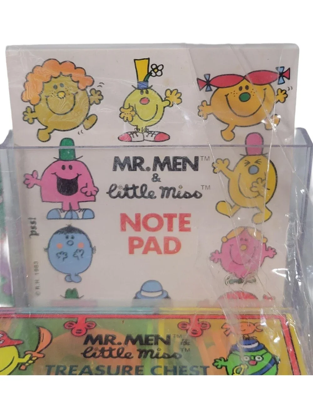 Vintage Mr. Men & Little Miss Treasure Chest Stationery Set Not Pad Pencils 1983